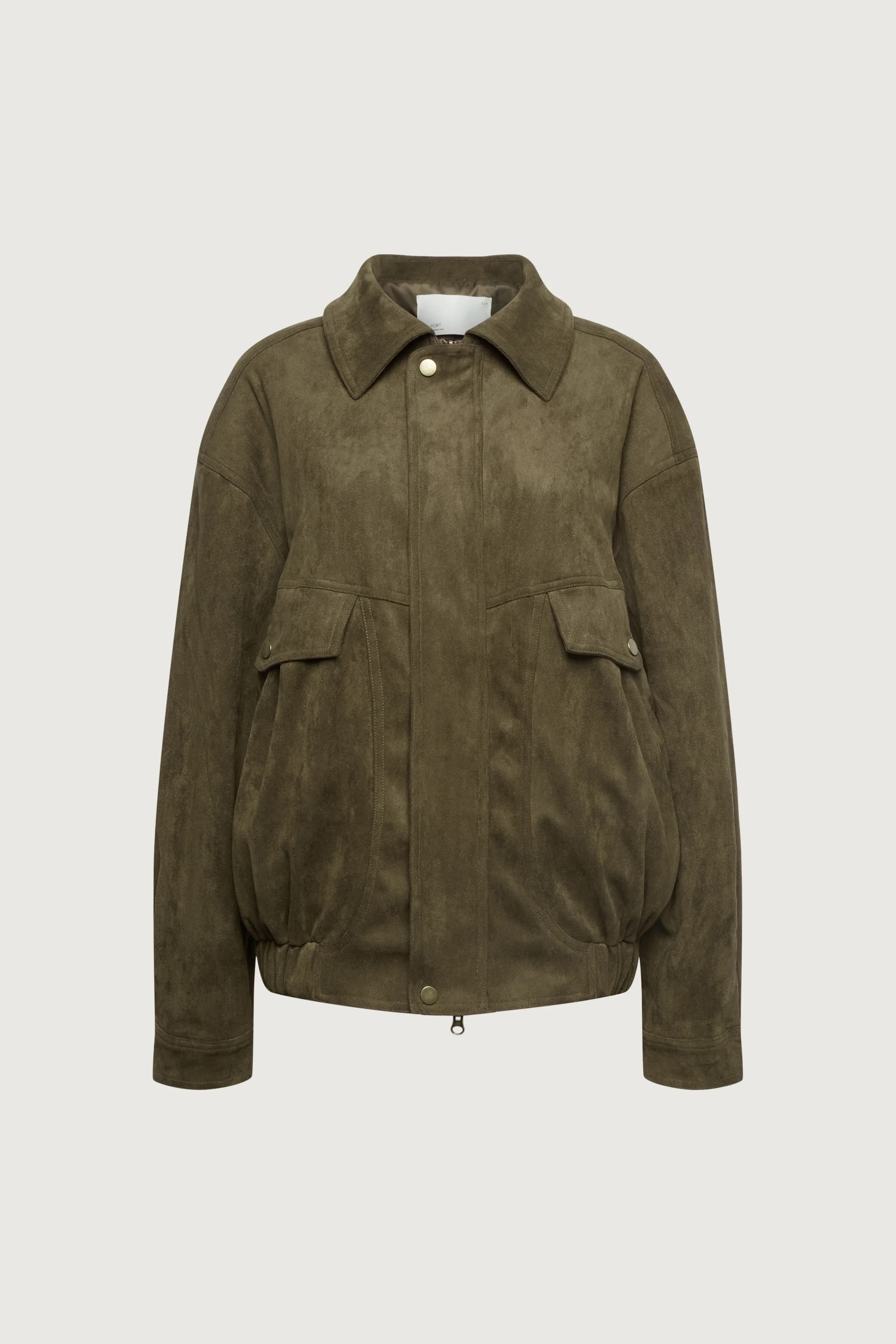 VEGAN SUEDE BOMBER JACKET | OAK + FORT