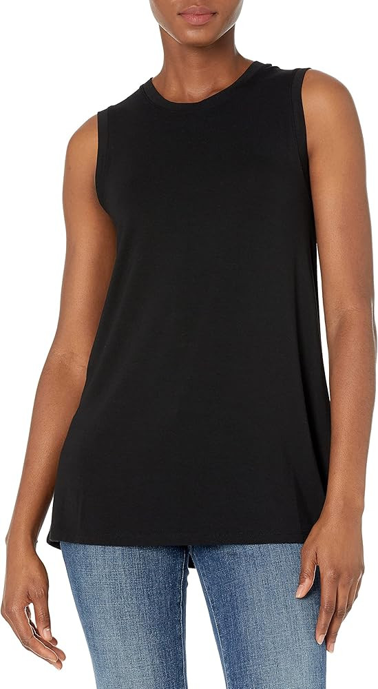 Daily Ritual Women's Jersey Relaxed-Fit Muscle-Sleeve Swing Tunic | Amazon (US)