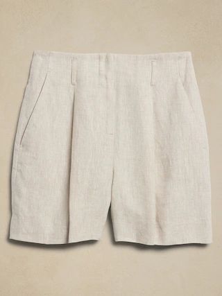 Lina Pleated Linen Short | Banana Republic (CA)