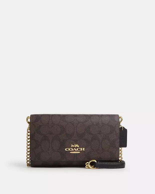 Flap Clutch Crossbody In Signature Canvas | Coach Outlet US