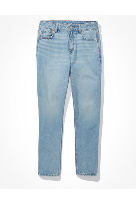 AE Strigid Mom Jean Women's Blue Breeze 0 Regular | American Eagle Outfitters (US & CA)