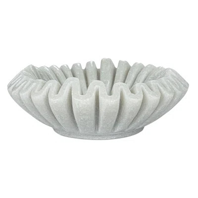 Blakeney Round Marble Pleated Dish | Birch Lane