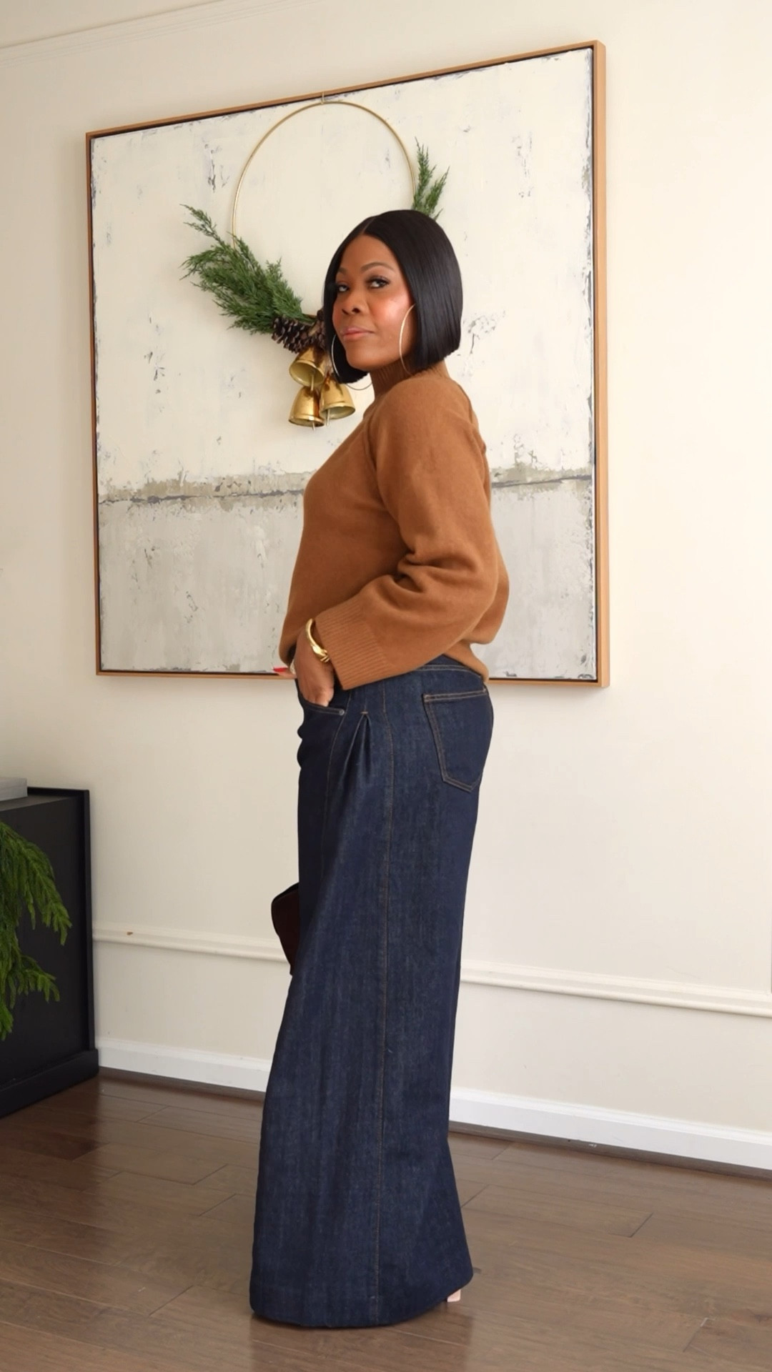 Thanksgiving outfit idea , simple and chic fall outfit , elevated fall outfit , chocolate brown outfit idea. Trending color for fall 

#LTKMidsize #LTKHoliday #LTKStyleTip