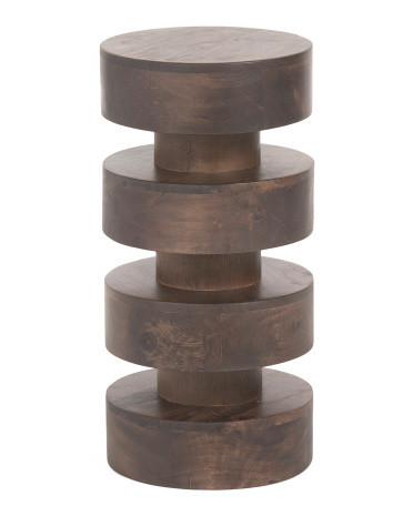 12x24 Forge Tiered Solid Wood Small Accent Table | TJ Maxx
