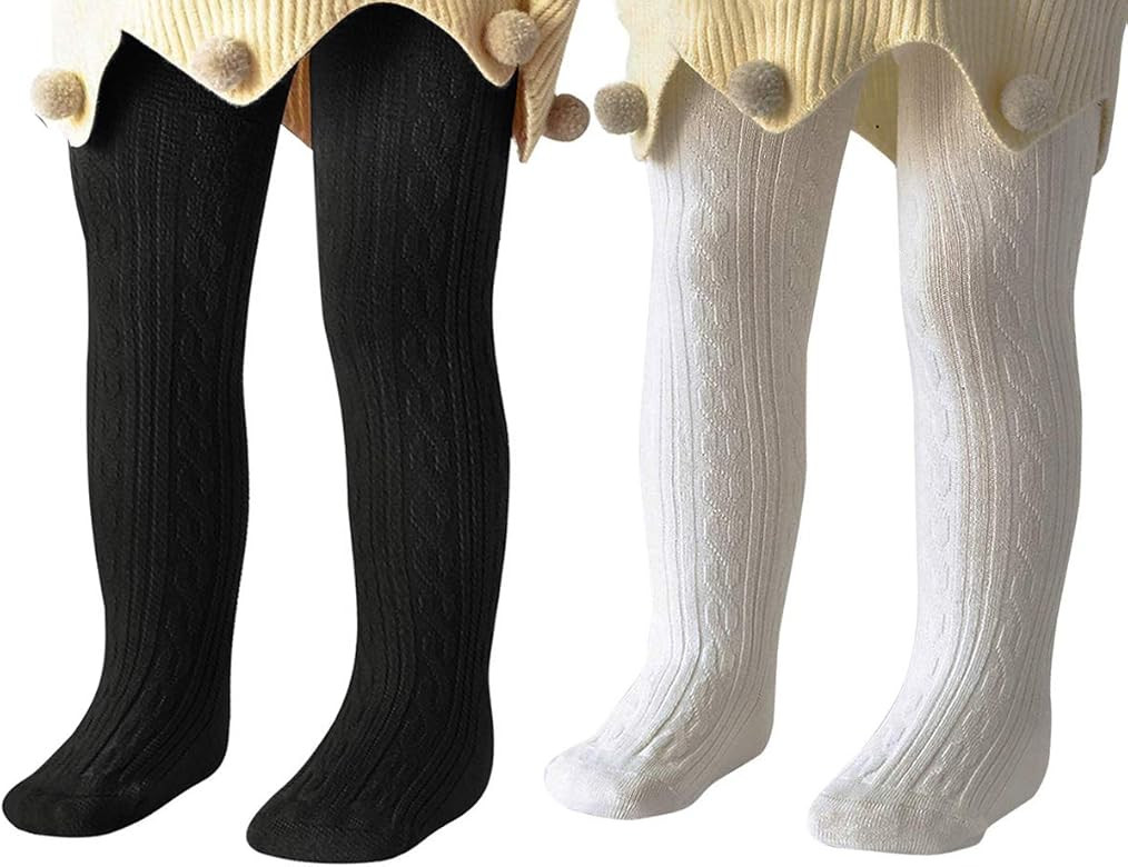 Century Star Baby Tights For Girls Soft Cotton Infant Leggings Toddler Solid Knit Socks Warm Stockin | Amazon (US)