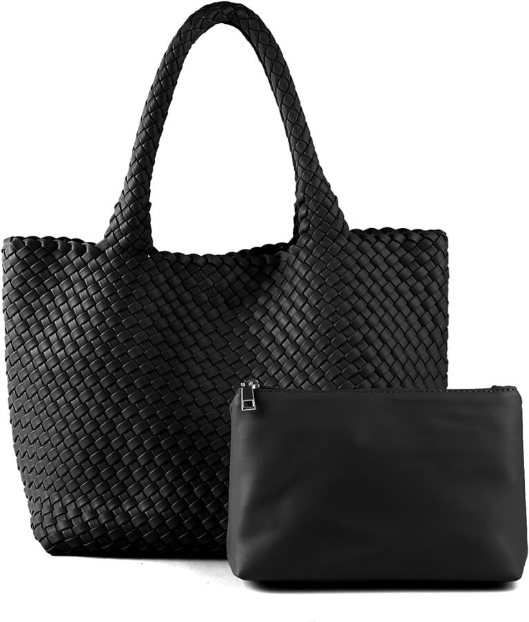 Women's PU Hand woven Handbag Shoulder Bag Fashion Belt Wallet Suitable for Work Shopping Travel ... | Amazon (US)