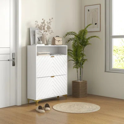 Shoe Storage Cabinet with 2 Drawers | Wayfair North America