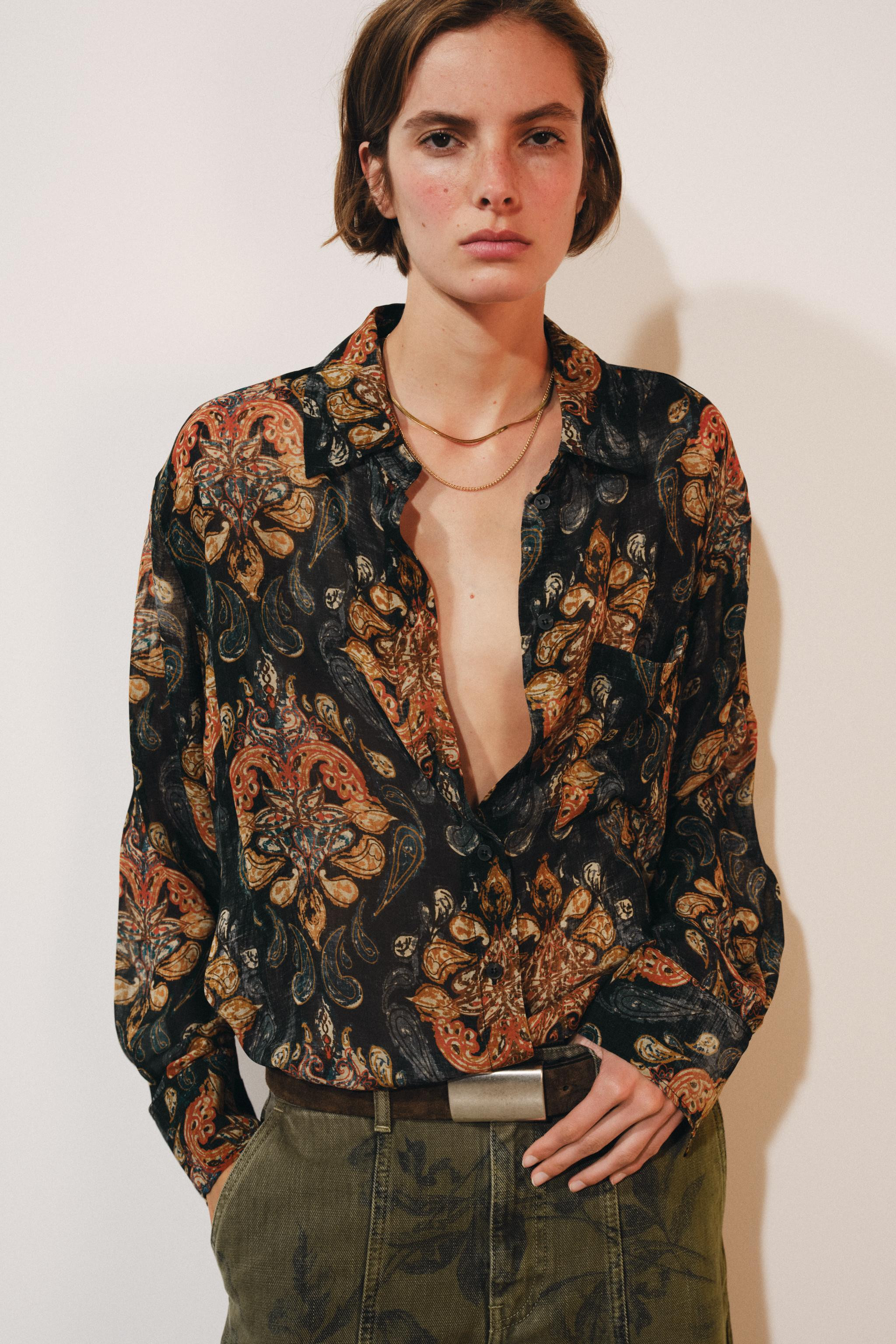 ZW COLLECTION PRINTED SHIRT | Zara US