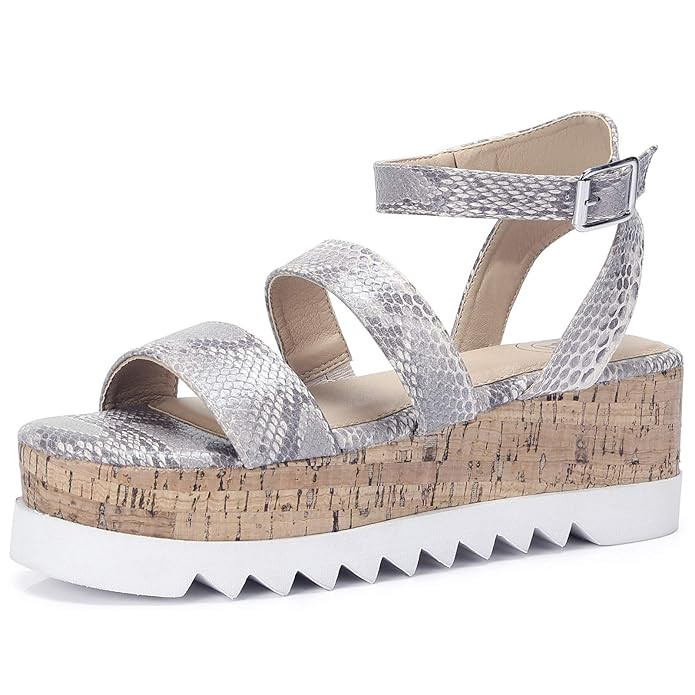 CAMEL CROWN Womens Platform Sandals Wedge Buckle Ankle Strap Open Toe Sandal Casual Two Band Slin... | Amazon (US)