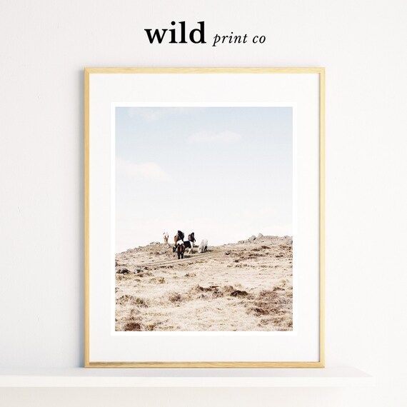Wild Horses Print, Horse Print, Wild West Print, Horse Wall Art, Modern Minimal Print | Etsy (US)