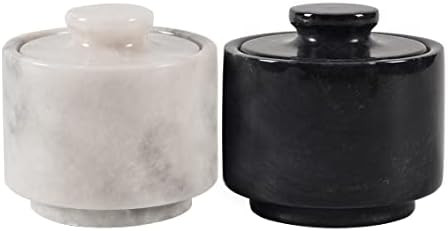Marblous Krafts stylish marble white and black 3.5 oz salt cellar, Trinket Box and Condiment Pots... | Amazon (US)