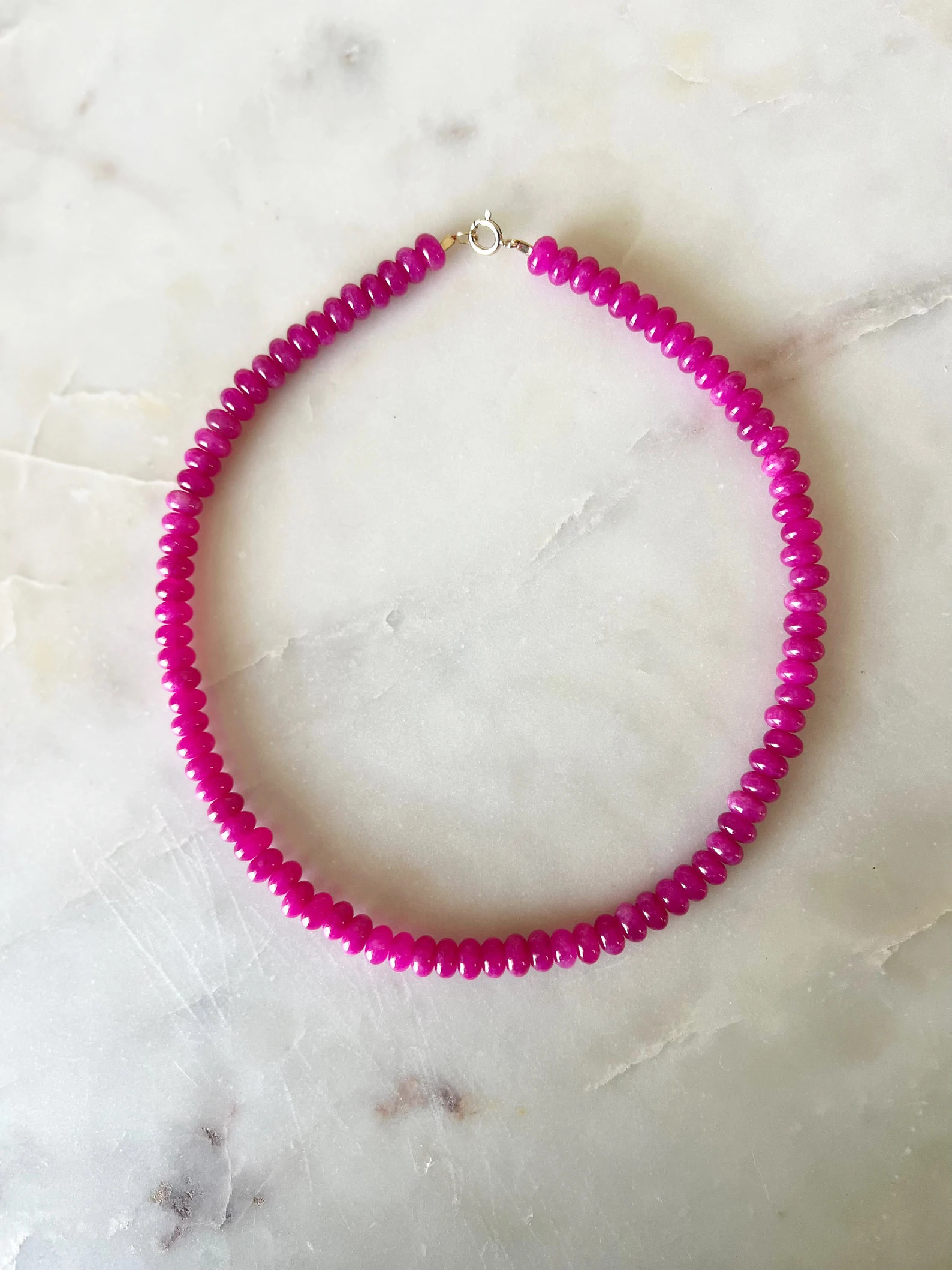 Magenta Gemstone Necklace | Etsy (US)