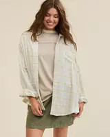 Aerie Anytime Fave Flannel Button Down Shirt | American Eagle Outfitters (US & CA)