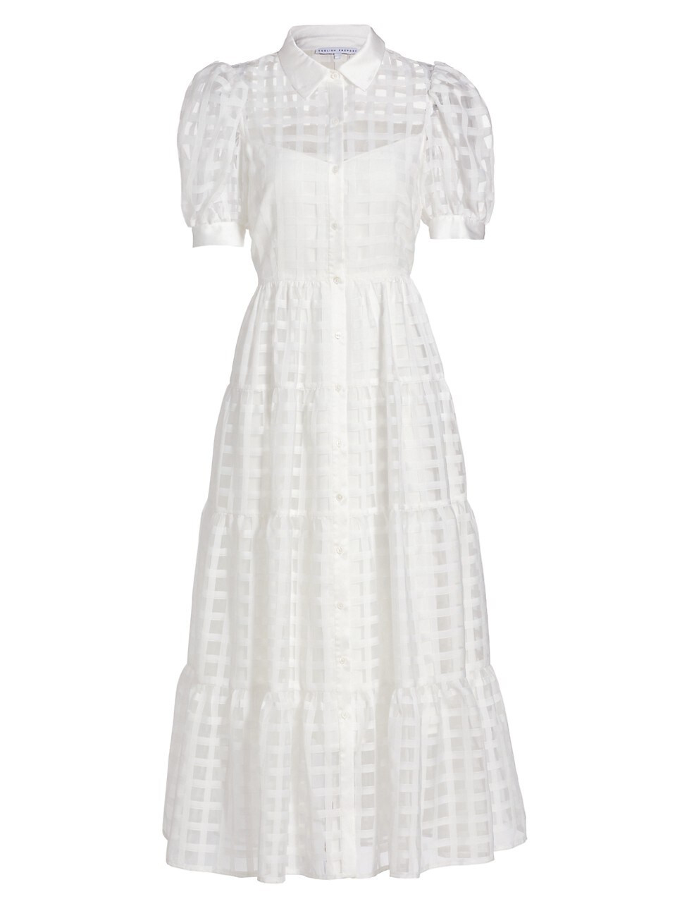 Organza Grid Midi-Dress | Saks Fifth Avenue