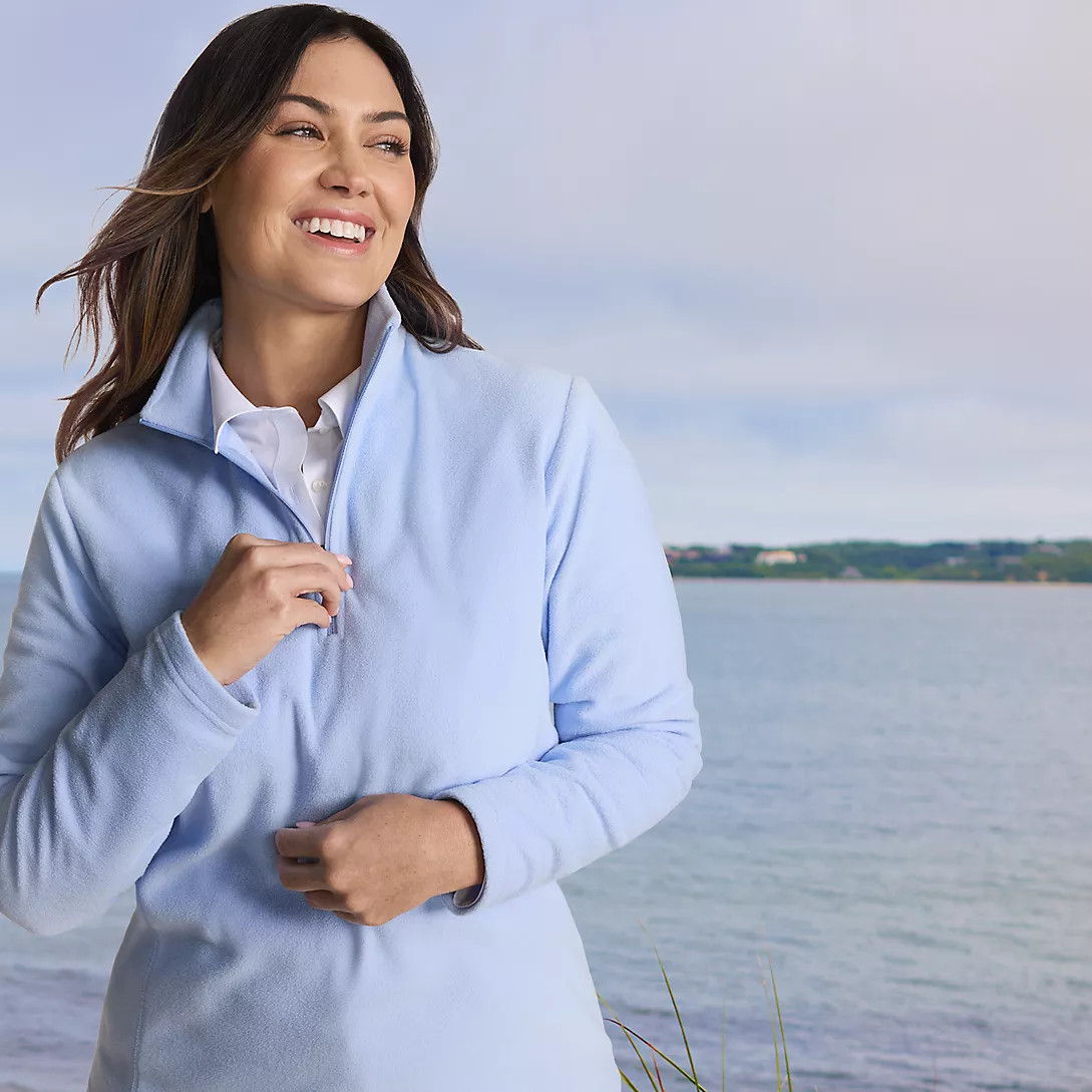 Anyweather Fleece Quarter Zip Pullover | Lands' End (US)