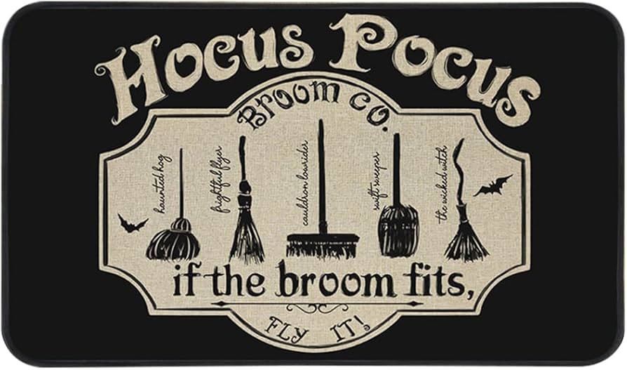 Halloween Welcome Door Mat 17 x 29 Inch, Hocus Pocus Decorative Doormat Non-Slip and Washable Sea... | Amazon (US)