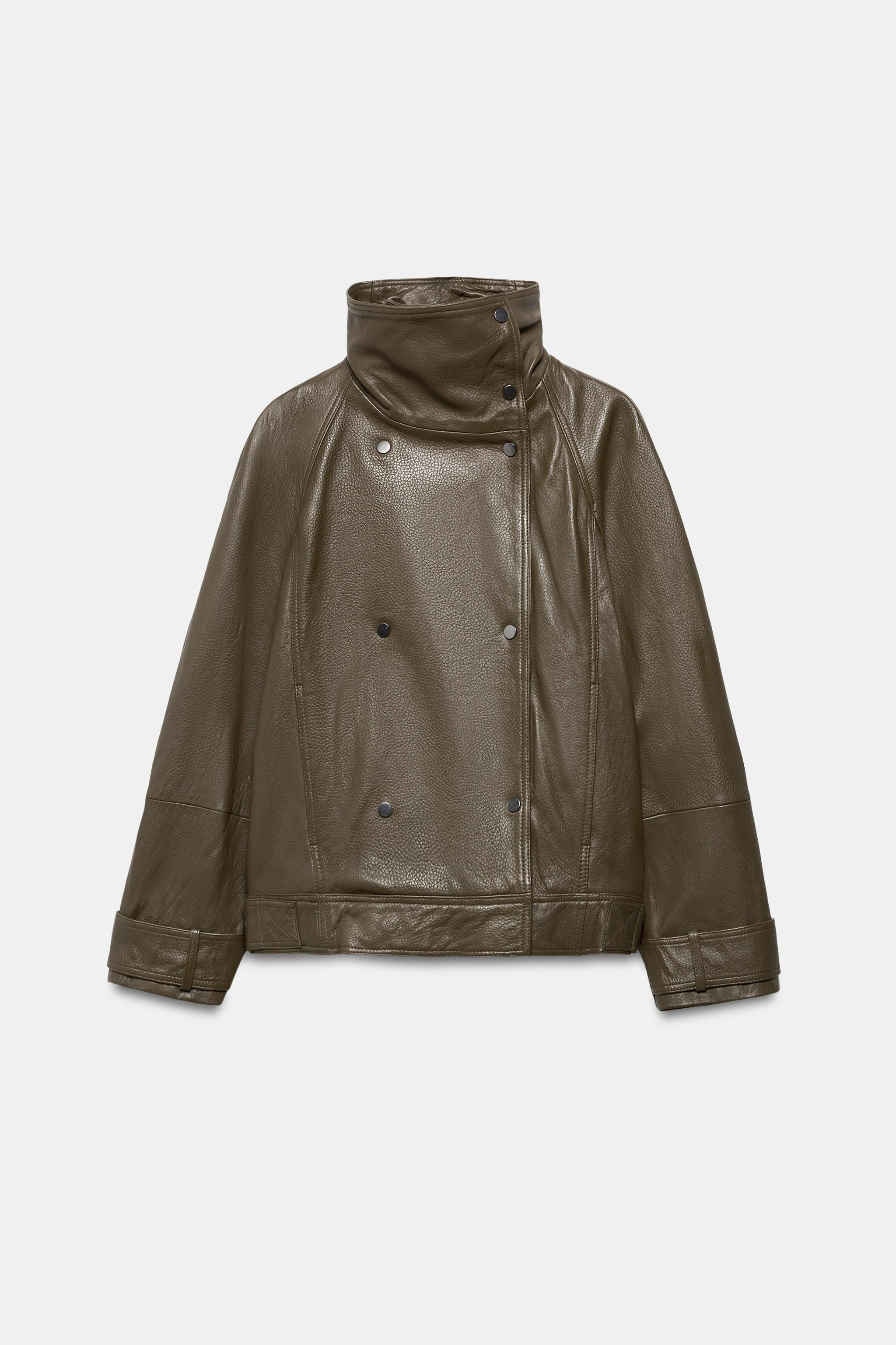 ZW COLLECTION LIMITED EDITION OVERSIZE LEATHER JACKET | Zara UK