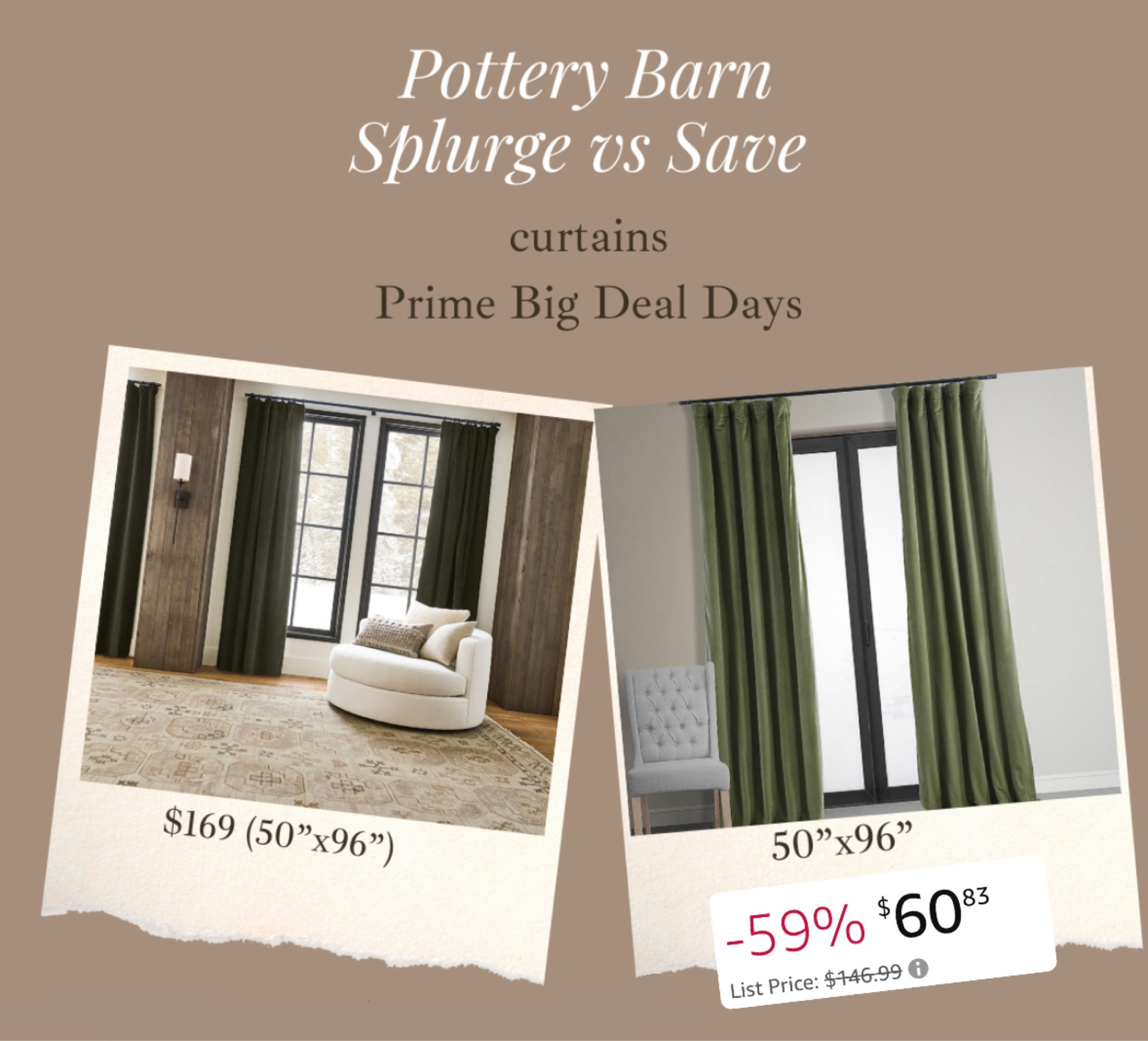 The most beautiful & luxurious pottery barn inspired curtains are on sale!!!! Highly rated! Comes in more sizes & colors! 