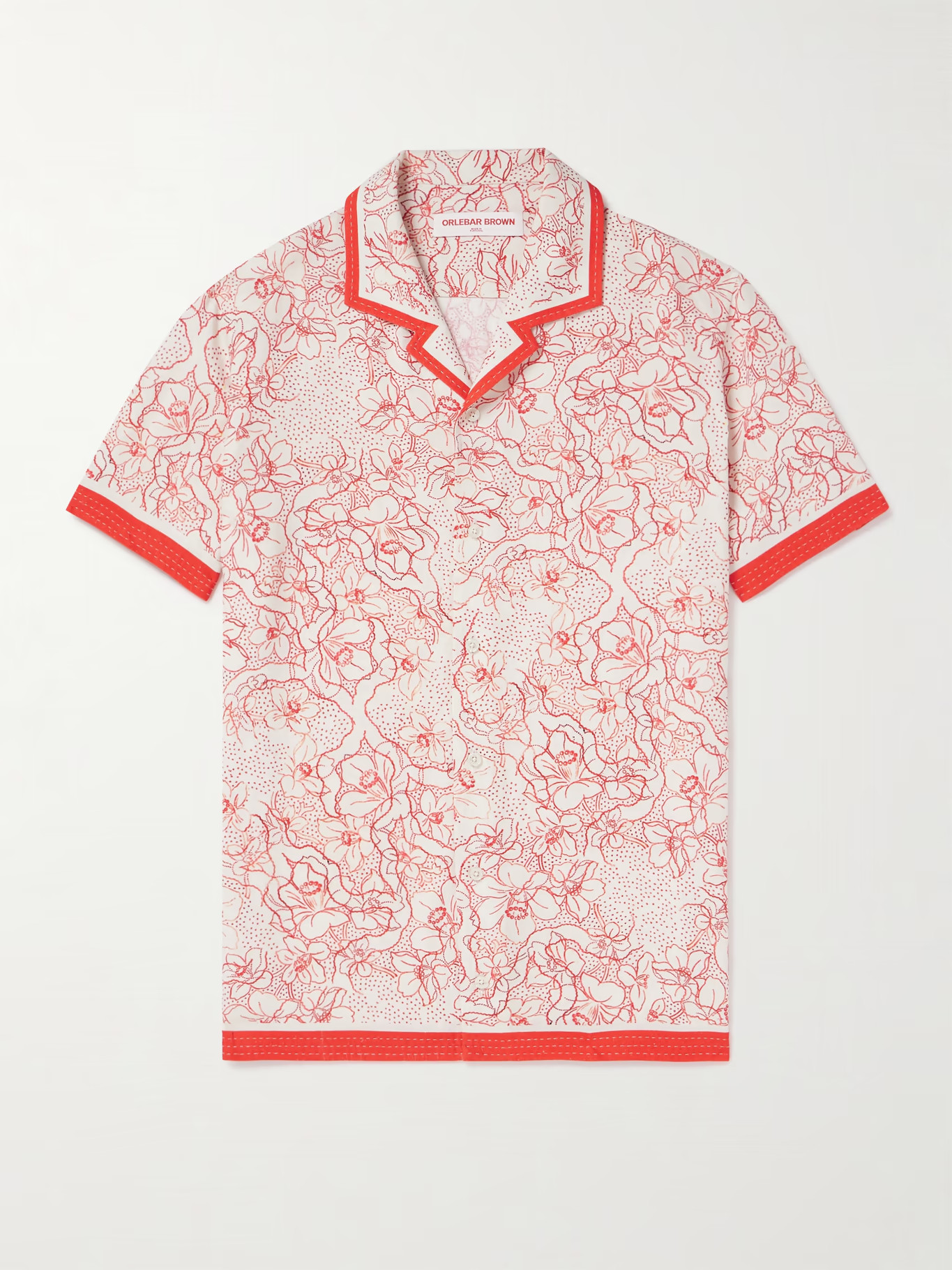 Hibbert Camp-Collar Floral-Print Crepe Shirt | Mr Porter (US & CA)