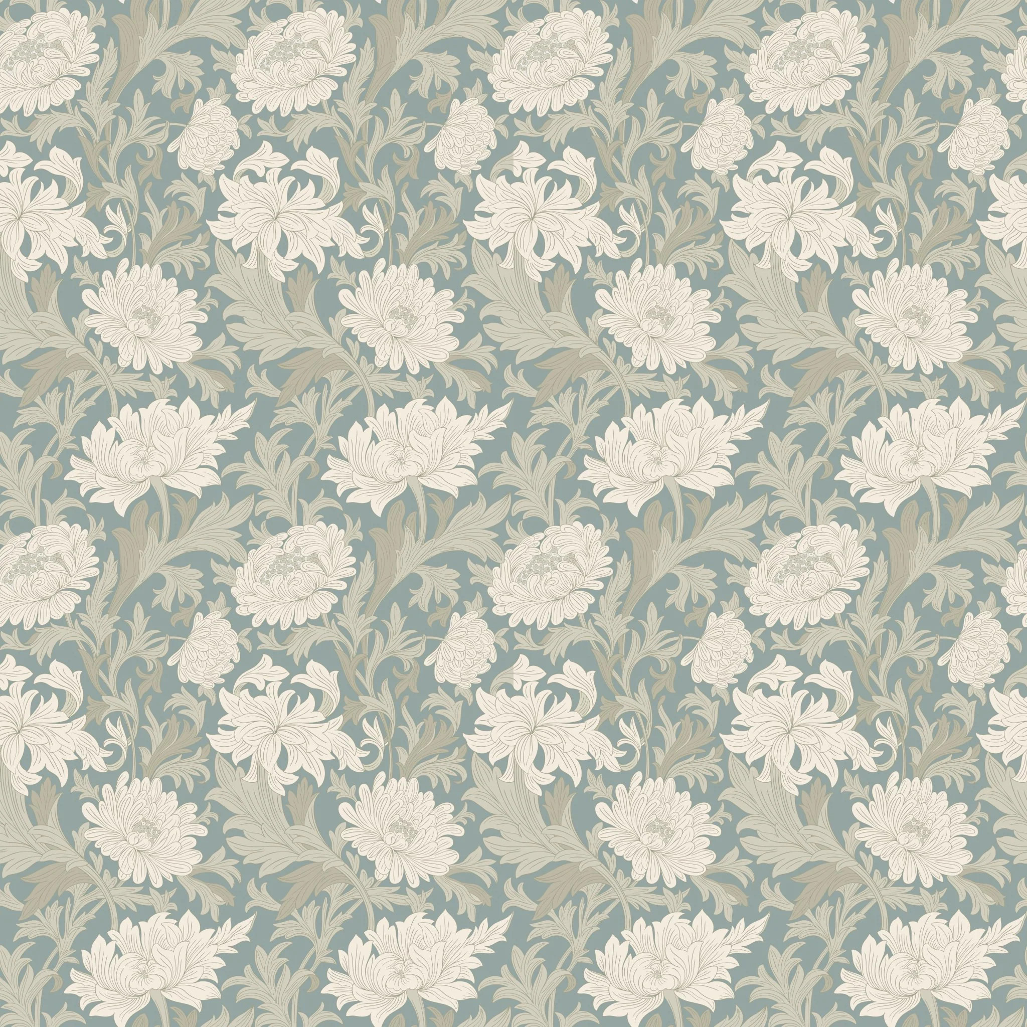 Olivia Floral in Cornflower | North and Finch