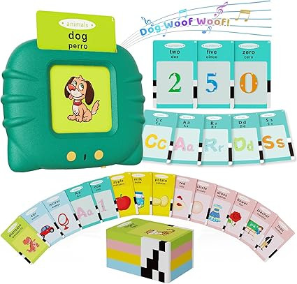Toddler Toys Bilingual English and Spanish Talking Flash Cards for 1 2 3 4 5 6 Year Old Boys and ... | Amazon (US)