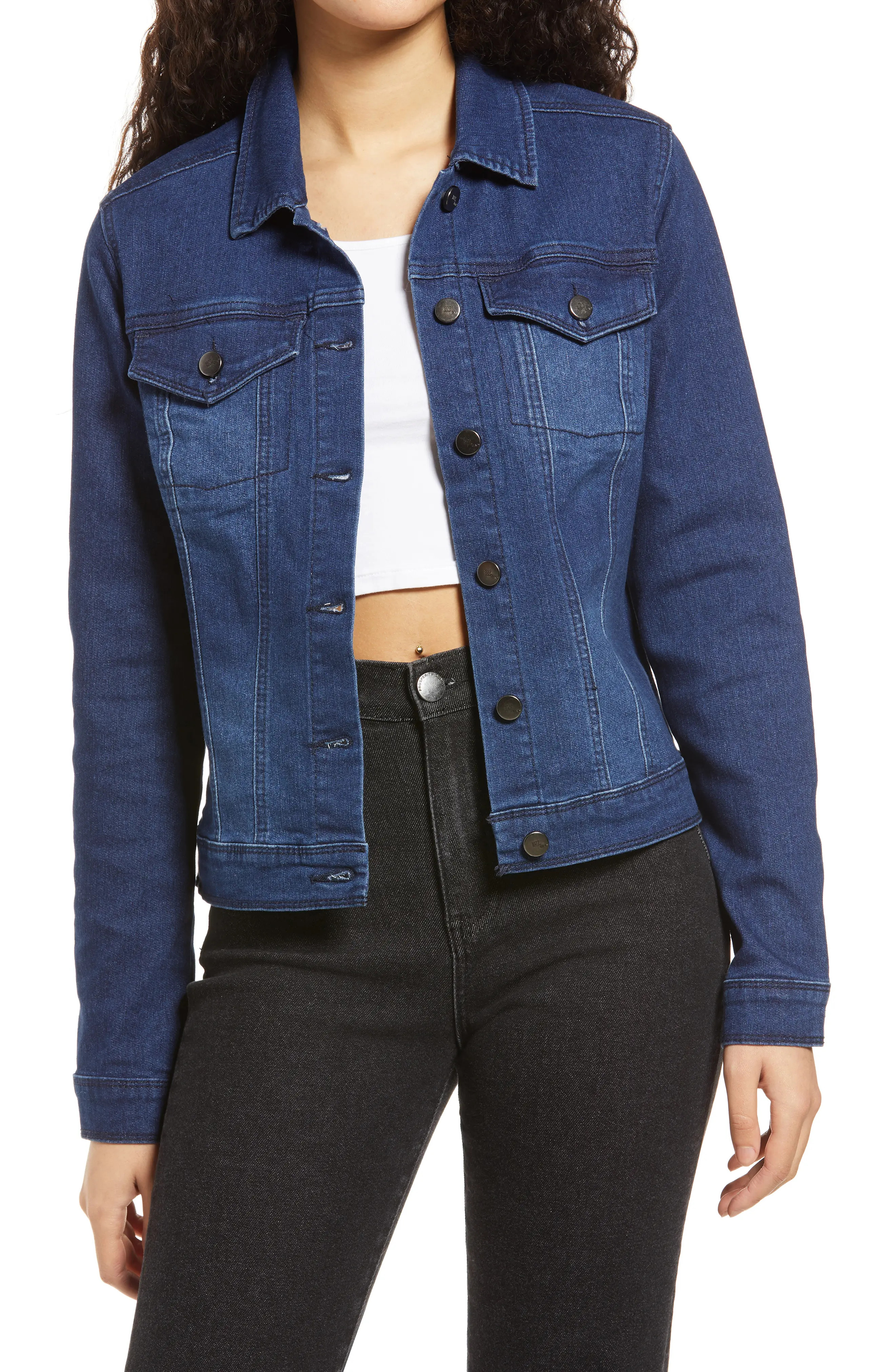 Women's 1822 Denim Classic Denim Jacket, Size Small - Blue | Nordstrom