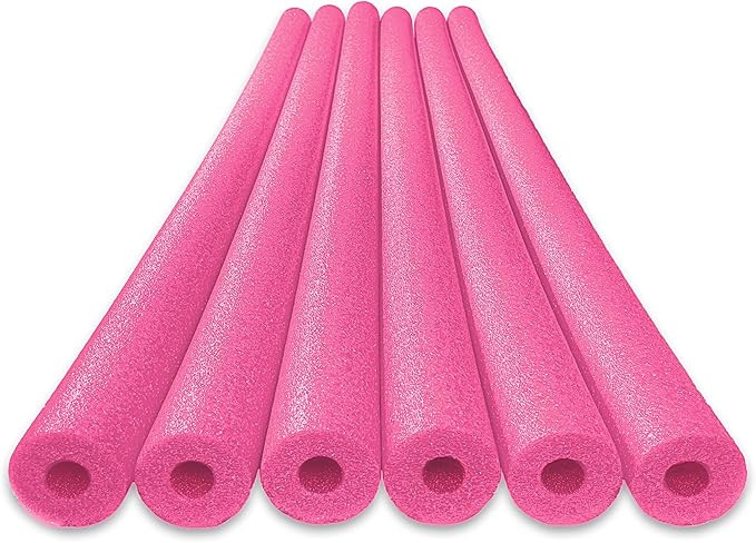 Oodles of Noodles 6 Pack Black Foam Pool Noodles – 48” x 2.5” Hollow Core – Extra Dense, ... | Amazon (US)