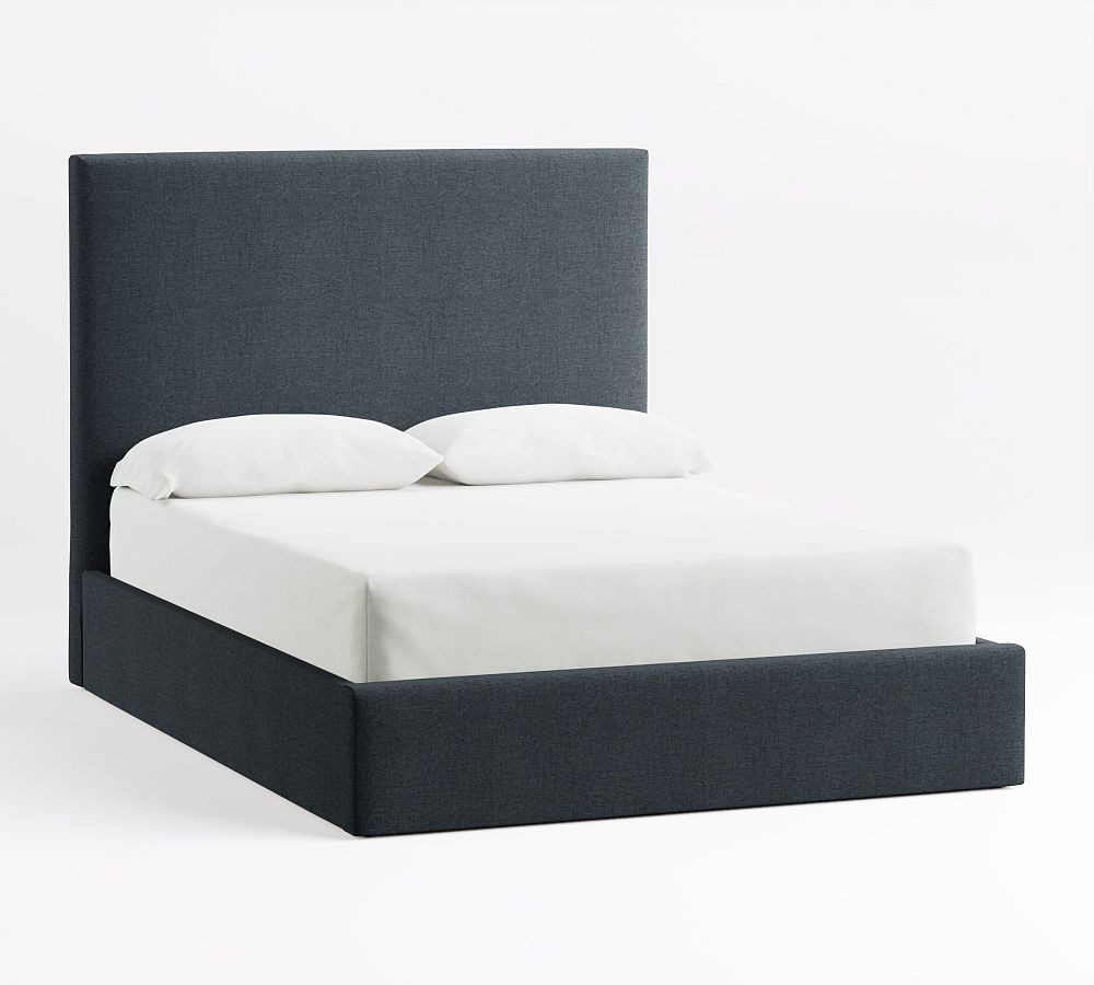 Raleigh Square Upholstered Platform Bed | Pottery Barn (US)
