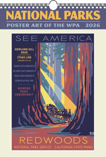 2026 National Parks Poster Art of the WPA Oversized Wall Calendar | Barnes & Noble