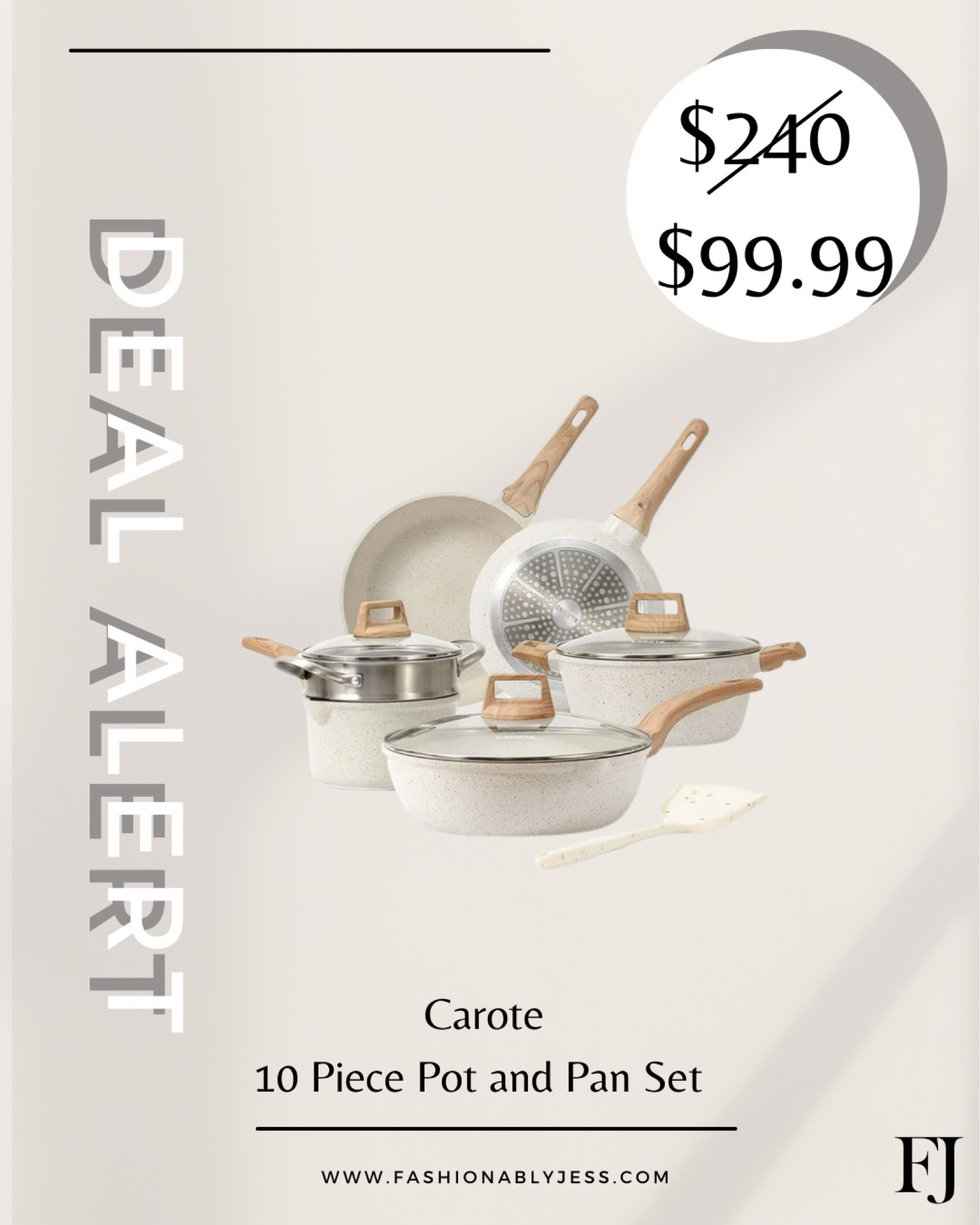 Carote Granit Nonstick Cookware 10 Pcs - BestBuy Mall