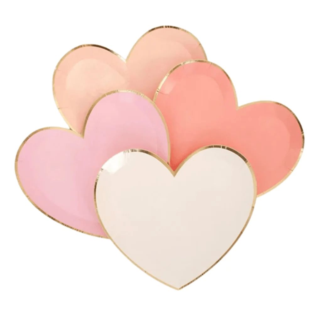 Meri Meri Large Heart Plates - Pink Hues | Shop Sweet Lulu