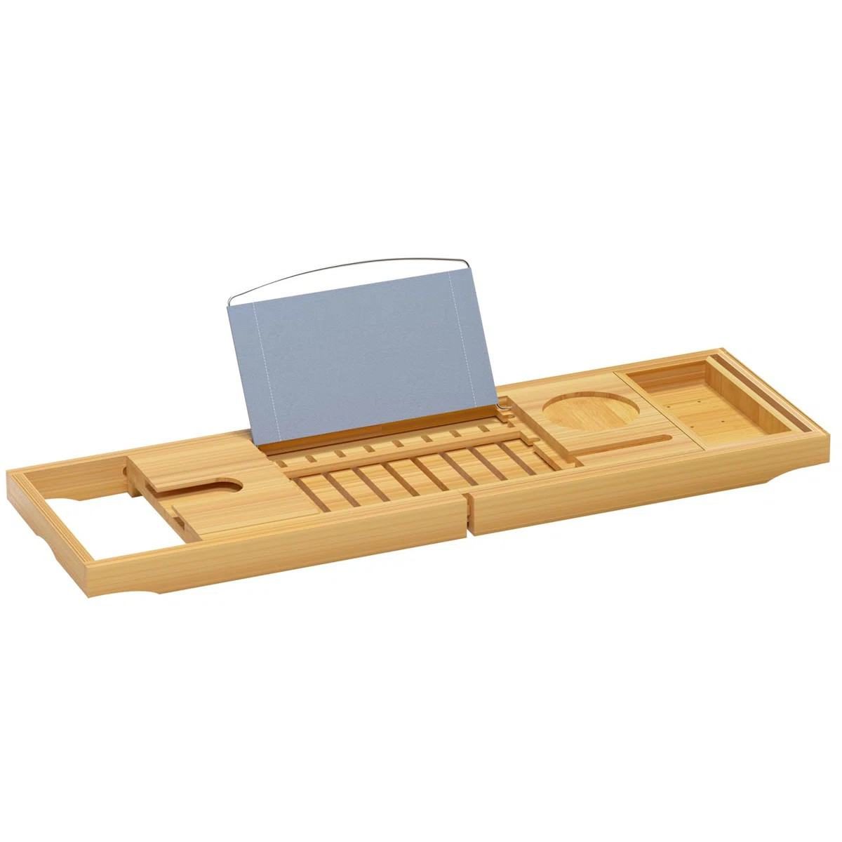 Latitude Run® Luxury Bathtub Caddy Tray,Bamboo Bathtub Tray Caddy - Wood Bath Tray Expandable,Ca... | Wayfair North America