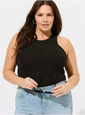 Ribbed High Neck Tank Top | Torrid (US & Canada)