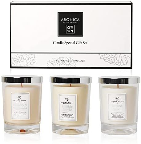Aronica Scented Candle Gift Set 3 Pack , Soy Wax Candle Set, Aesthetic Gift for Home, Mom, Women,... | Amazon (US)