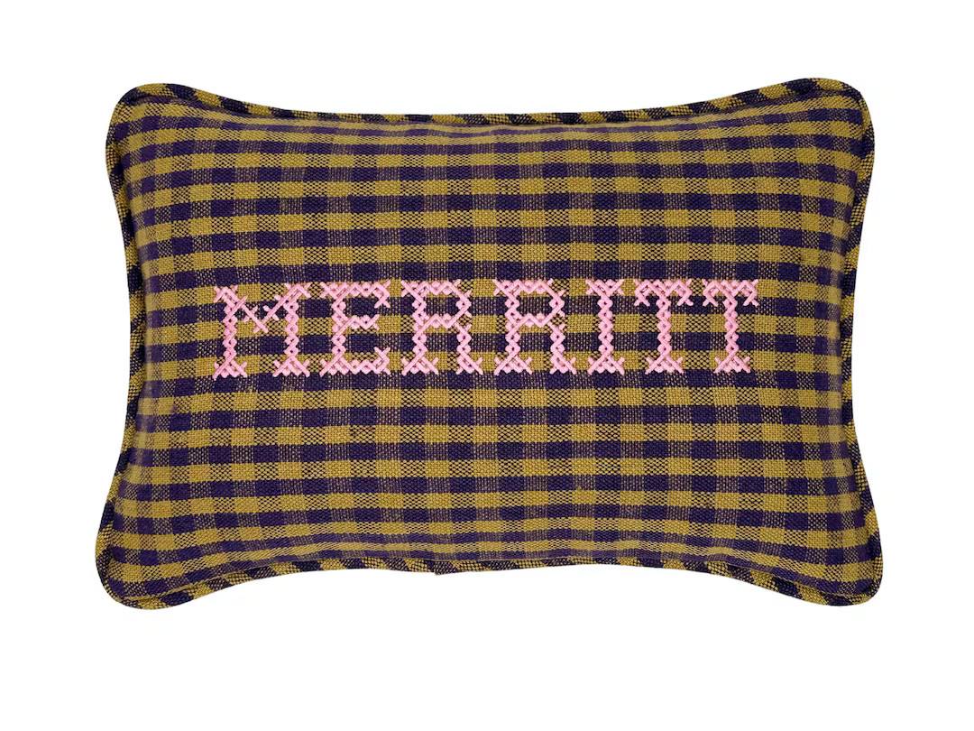 Custom Embroidered Cross Stitch Pillow for Nursery Custom Birthday Gift for Toddler Pillow Made i... | Etsy (US)