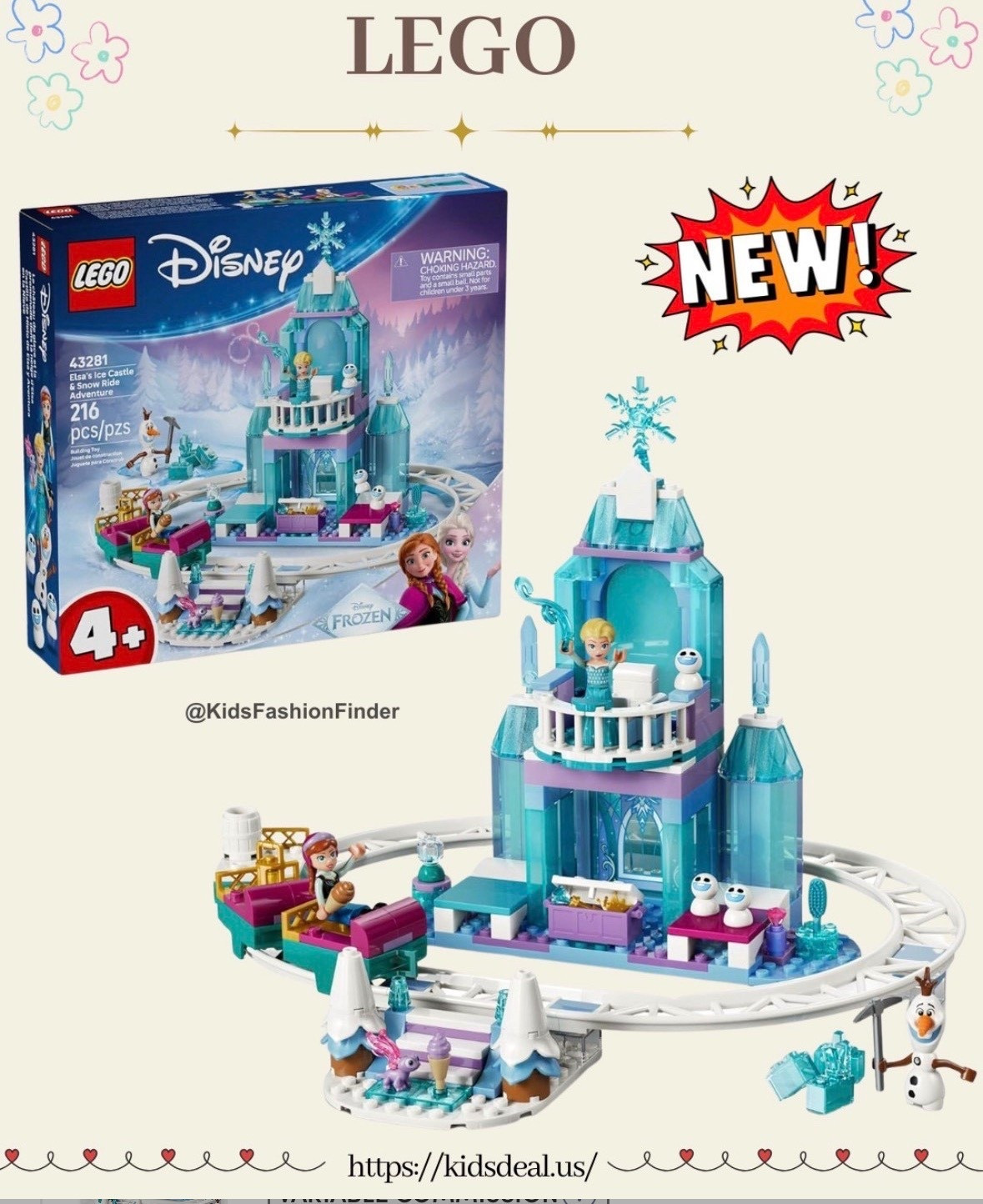 ❄️👑 NEW! LEGO Disney Frozen Elsa’s Ice Castle Set

Just launched! This magical LEGO Frozen playset includes 7 figures — Elsa, Anna, Olaf, Bruni, and 3 Snowgies — ready for endless snowy adventures and imaginative play. ⛄✨

Perfect as a birthday gift for kids who love Frozen. Build, play, and let the magic begin! 🎁💙

#LEGOFrozen #DisneyFrozen #ElsasIceCastle #LEGODisney #FrozenFans #KidsGifts #BirthdayGiftIdeas #PretendPlay ❄️✨ 

 #LTKFindsUnder50 

#LTKHome #LTKKids #LTKstorytime