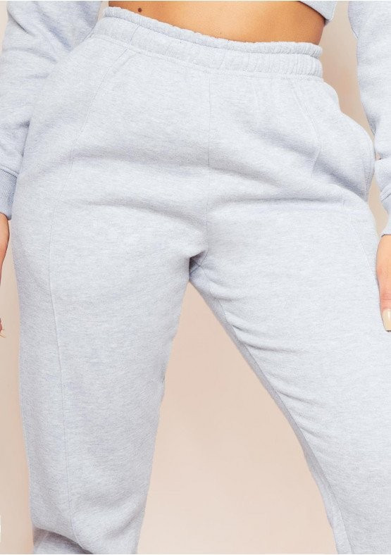 Hayley Grey Piping Detail Joggers | Missy Empire (UK)