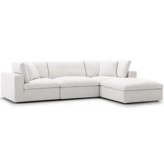 Copper Grove Hrazdan Down-filled Over-stuffed 4-piece Sectional Sofa Set (Beige) | Bed Bath & Beyond