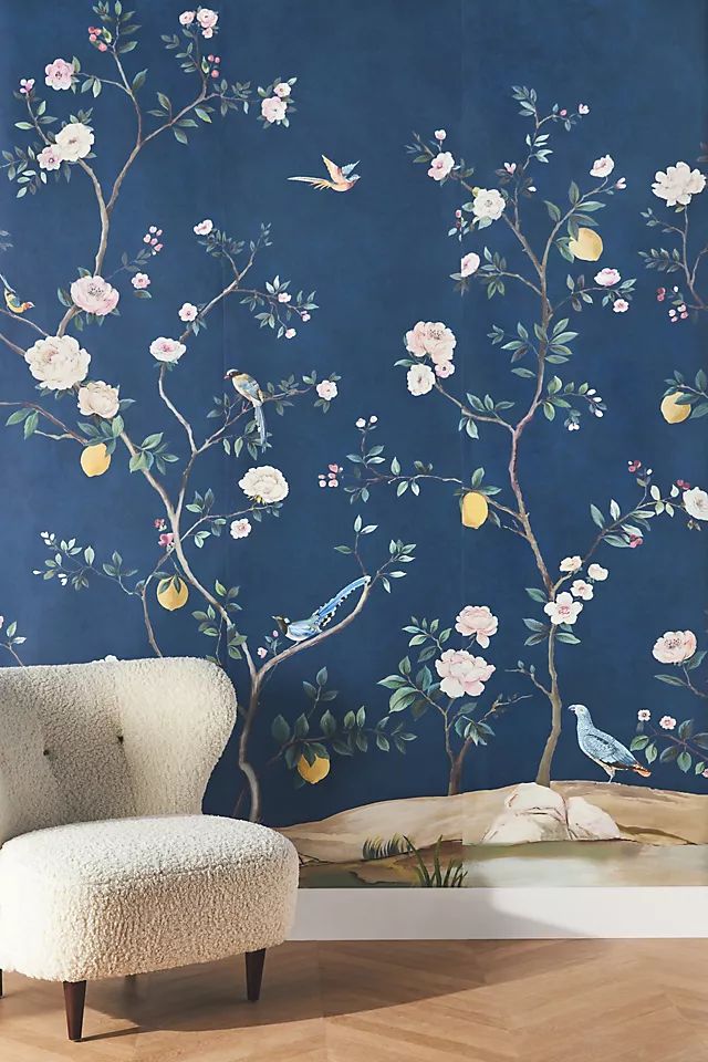 Blossom Chinoiserie Mural | Anthropologie (US)