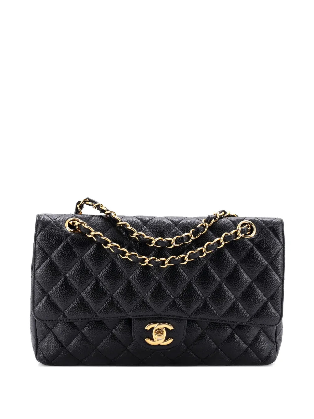 Classic Double Flap Bag Quilted Caviar Medium shoulder bag | Farfetch Global