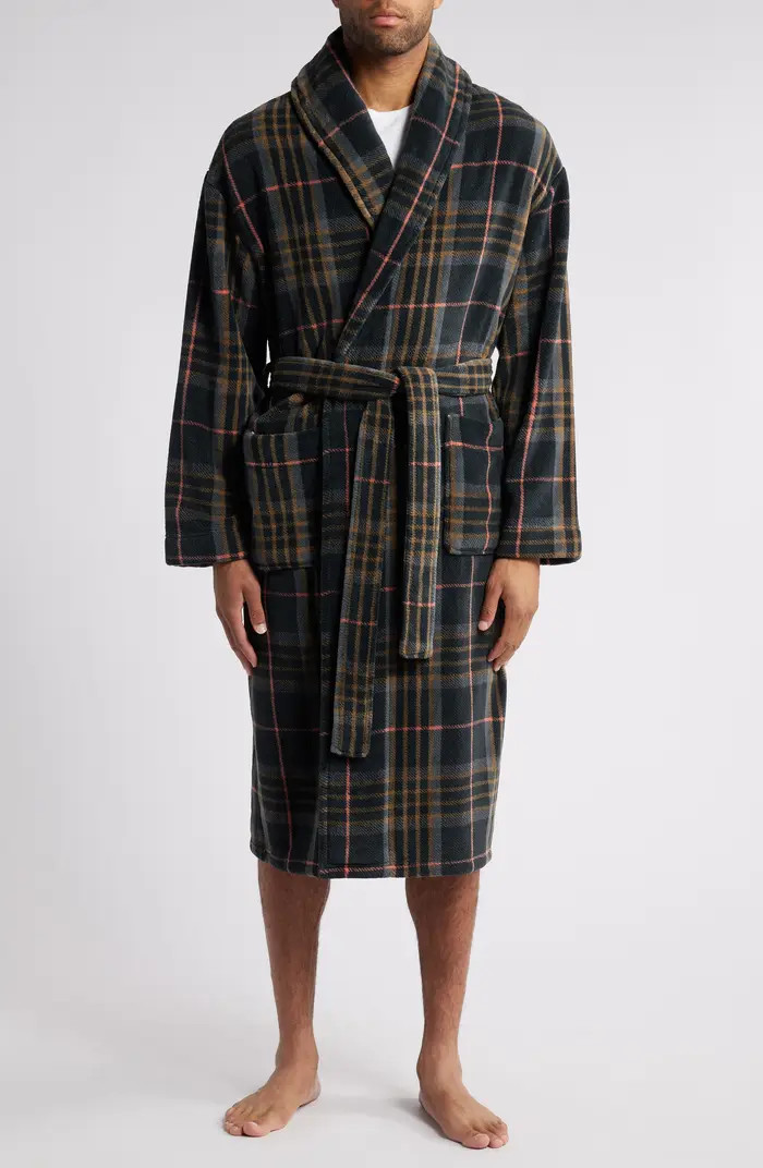 Nor'easter Plaid Fleece Robe | Nordstrom
