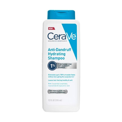 CeraVe Anti-Dandruff Scalp Care Shampoo - 12 fl oz: No Fragrance Added, Hypoallergenic, Paraben-Free, Contains Hyaluronic Acid | Target