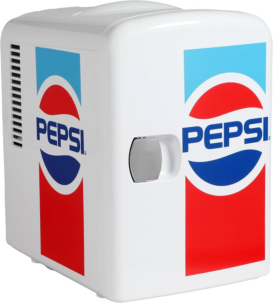 CURTIS MIS138PEP Pepsi Retro Logo, Mini Portable Compact Personal Fridge Cooler, 4 Liter Capacity... | Amazon (US)