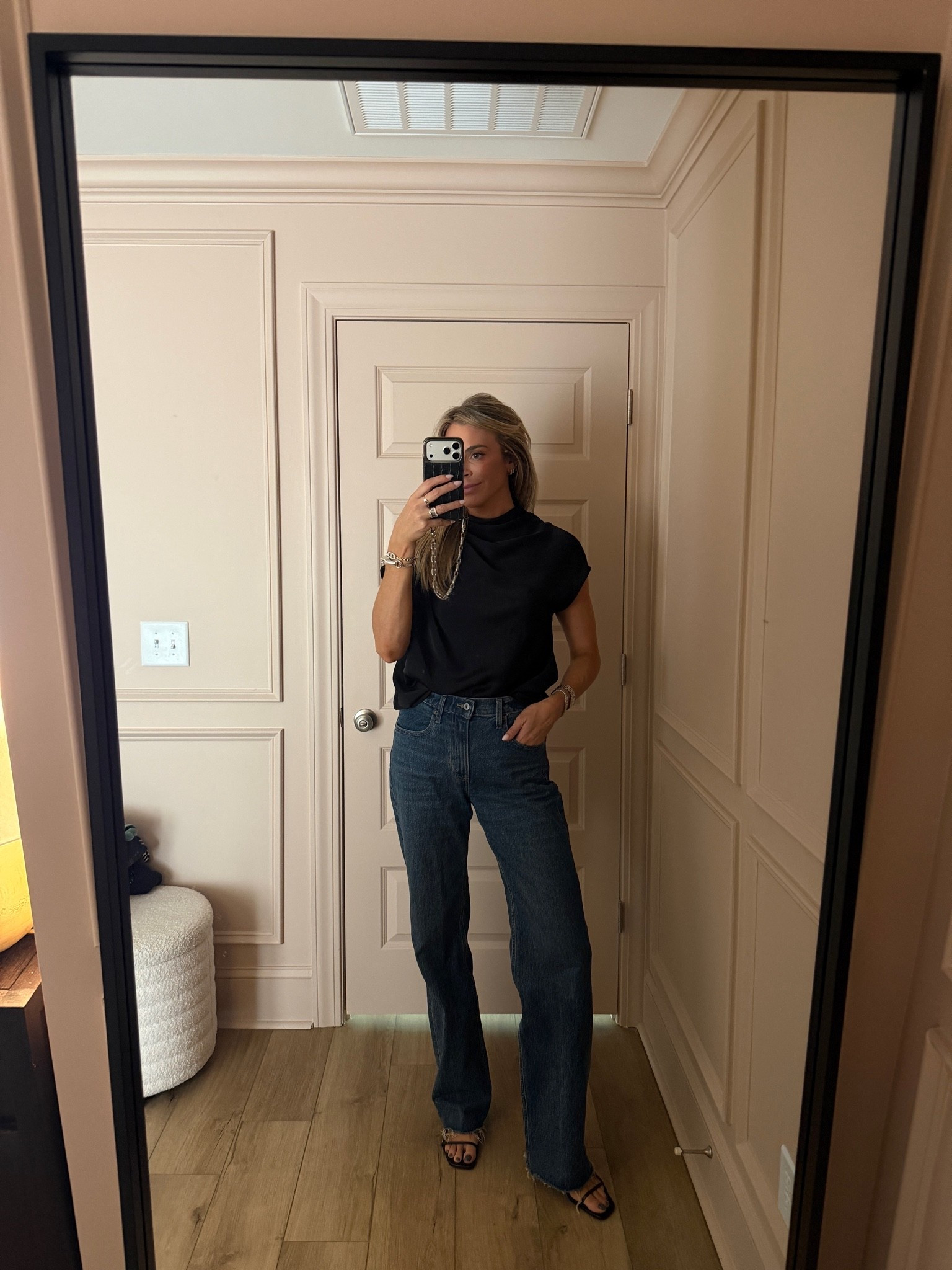 Top and jeans come in several colors & washes. Jean are dark hem in a 28  extra long (true to size). Shoes fit tts

#LTKootd #LTKWorkwear