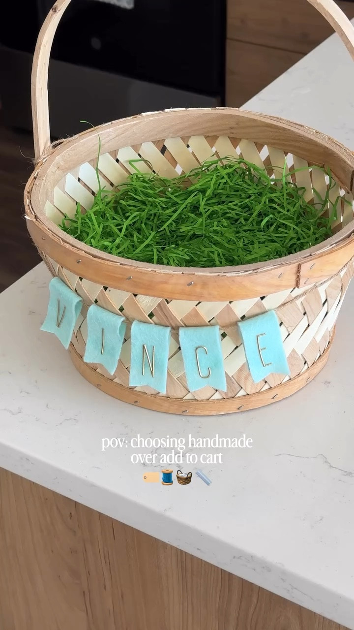 Something about making it yourself just feels better 🙂‍↔️🧺

Comment BANNER for the link to everything I used 🔗
Follow @lg.interior.s for more home, motherhood & DIY ideas 💛

Note: fabric glue takes about 2 hours to fully set 🏷️

— homemade Easter name banner, diy name banner, homemade Easter basket for kids, diy Easter basket | #easterbasket #homemadebanner #motherhood #diy

#LTKSeasonal #LTKmomlife #LTKSpringSale