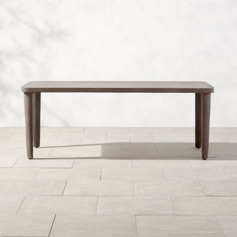 Lambrate Grey Concrete Outdoor Dining Table | CB2 | CB2