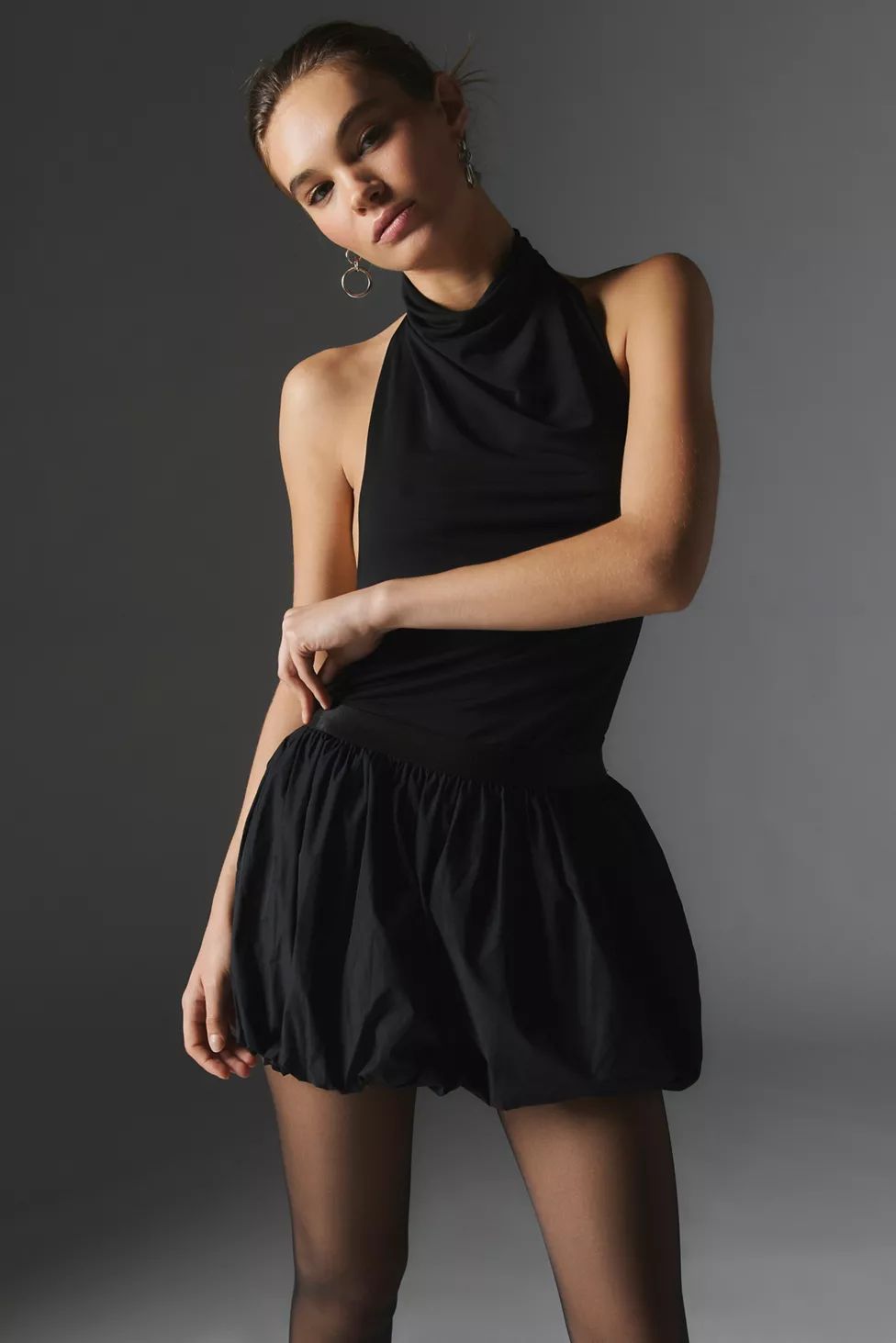 Silence + Noise Jenna Taffeta Bubble Mini Skirt | Urban Outfitters (US and RoW)