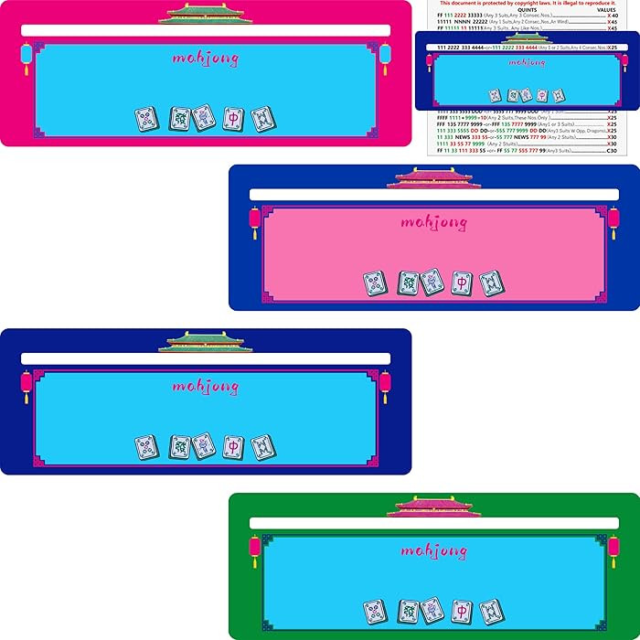 4 Pcs Mahjong Line Finder for Mahjong Cards 2025, American Mahjong Card Guide & Line Reader Strip... | Amazon (US)