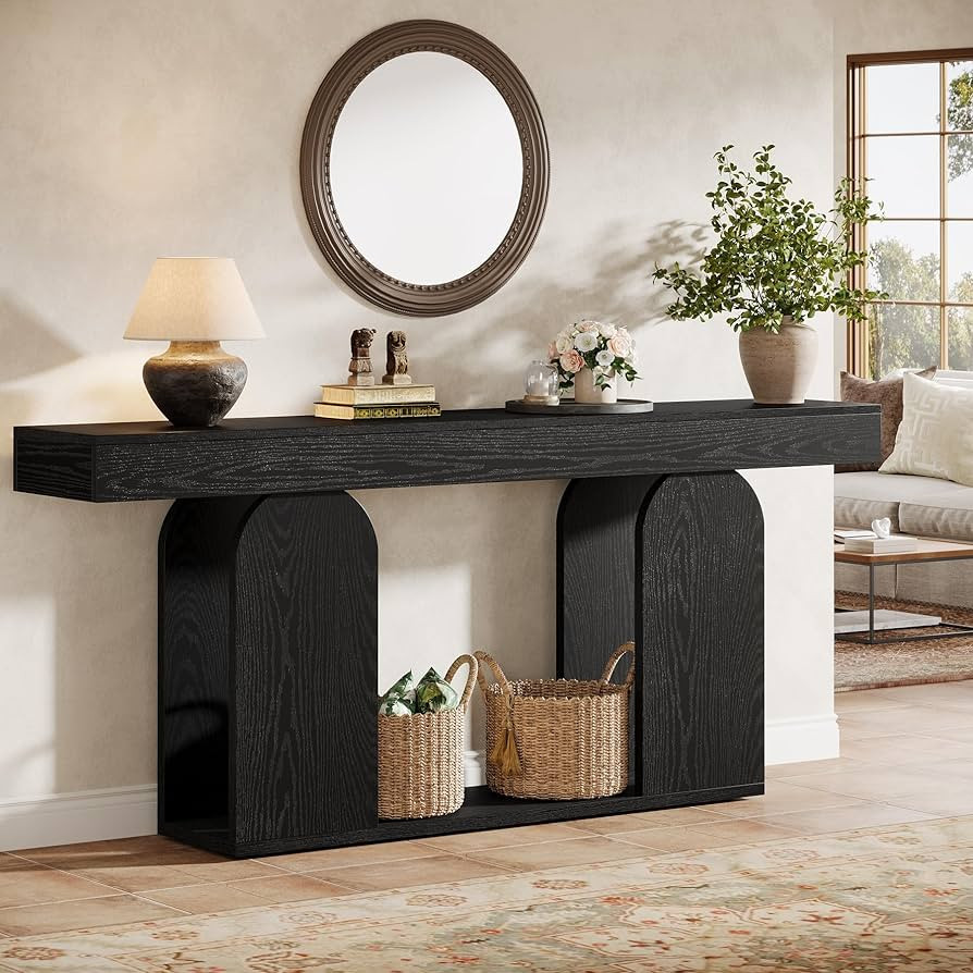 Tribesigns Farmhouse Wood Console Table, 70.9-Inch Entryway Accent Table with U-Shaped Base, 2-Ti... | Amazon (US)