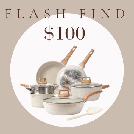 🚨Flash find🚨 This pot and pan set is $100 today at Walmart! It comes with 10 pieces and would look so great in a neutral, coastal, modern traditional, transitional, or farmhouse kitchen. 

#sale #cookware #potsandpans #walmart #walmartfinds #walmarthome #decor #home #kitchen. Neutral pots and pans. Minimalist pots and pans. Neutral kitchen. Minimalist kitchen. Cream cookware. Walmart finds. Walmart home. Walmart sale. Minimalist home decor style. Minimalist cookware. Neutral cookware. Cream cookware  

#LTKhome #LTKunder100 #LTKsalealert